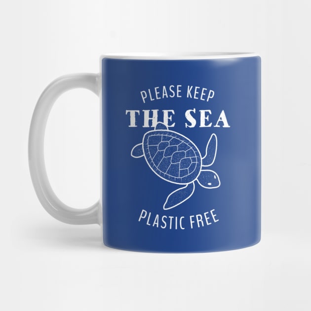 Please Keep the Sea Plastic Free - Turtle by bangtees